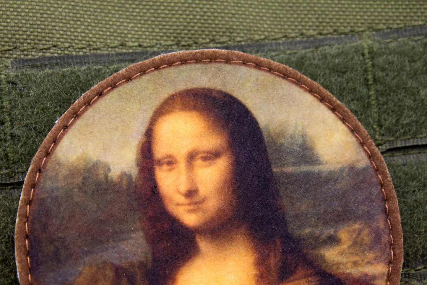 Mona Lisa da Vinci fine art hook and loop patch