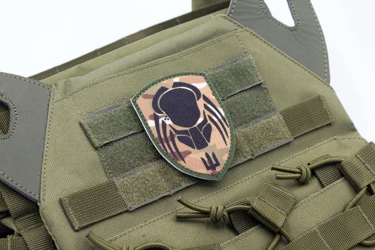 Predator camo hook and loop morale patch