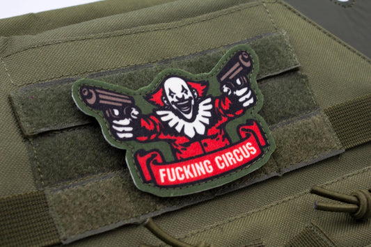 Scary clown fucking circus hook and loop morale patch