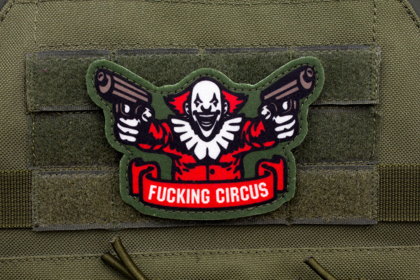 Scary clown fucking circus hook and loop morale patch