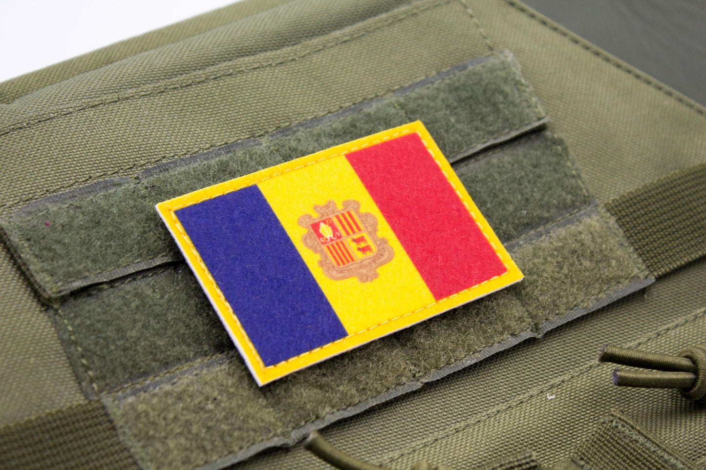 Andorra flag hook and loop patch Principat d’Andorra