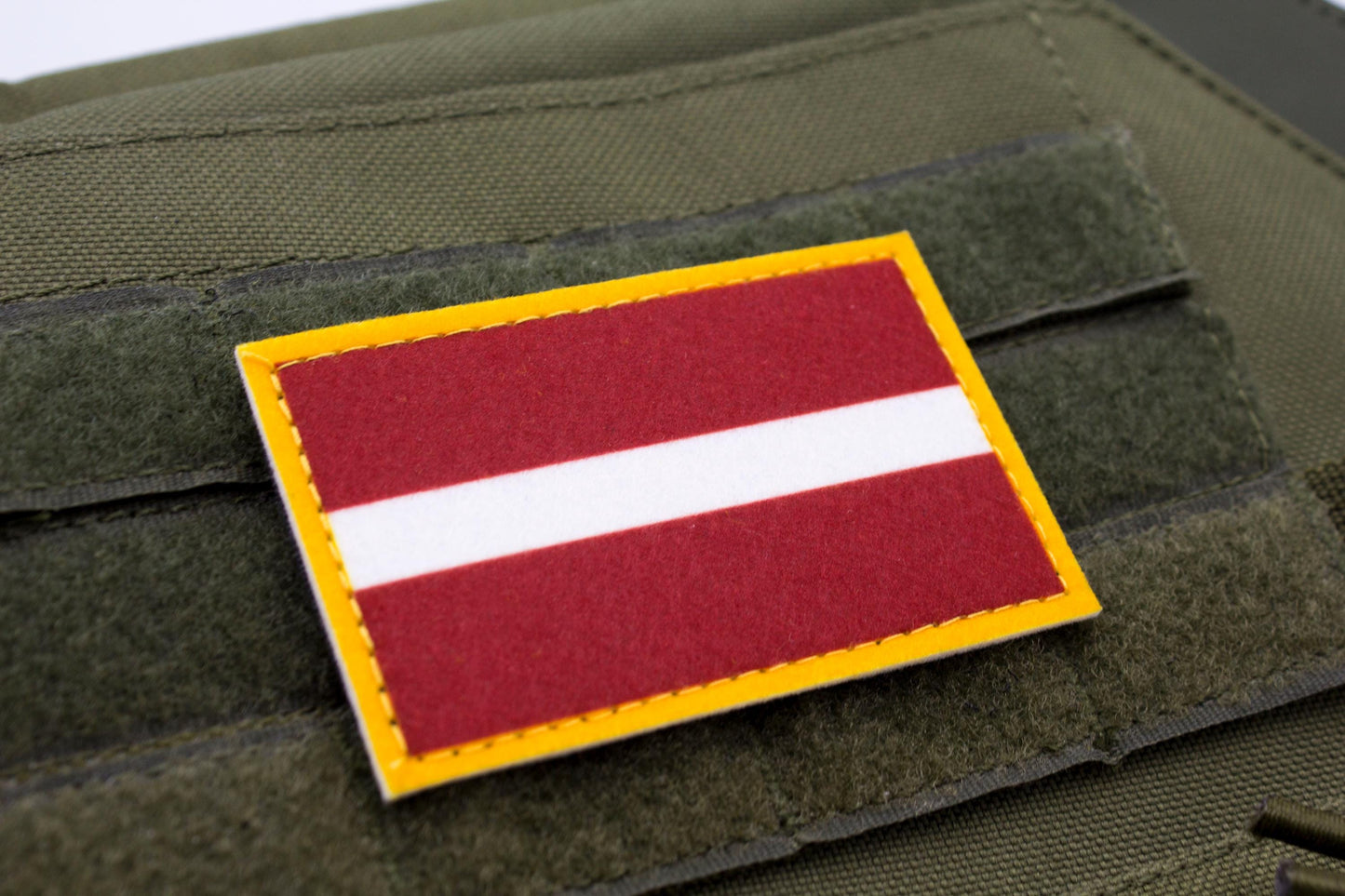Latvia flag hook and loop patch Latvijas karogs