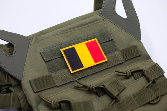 Belgium flag hook and loop patch Vlag van België