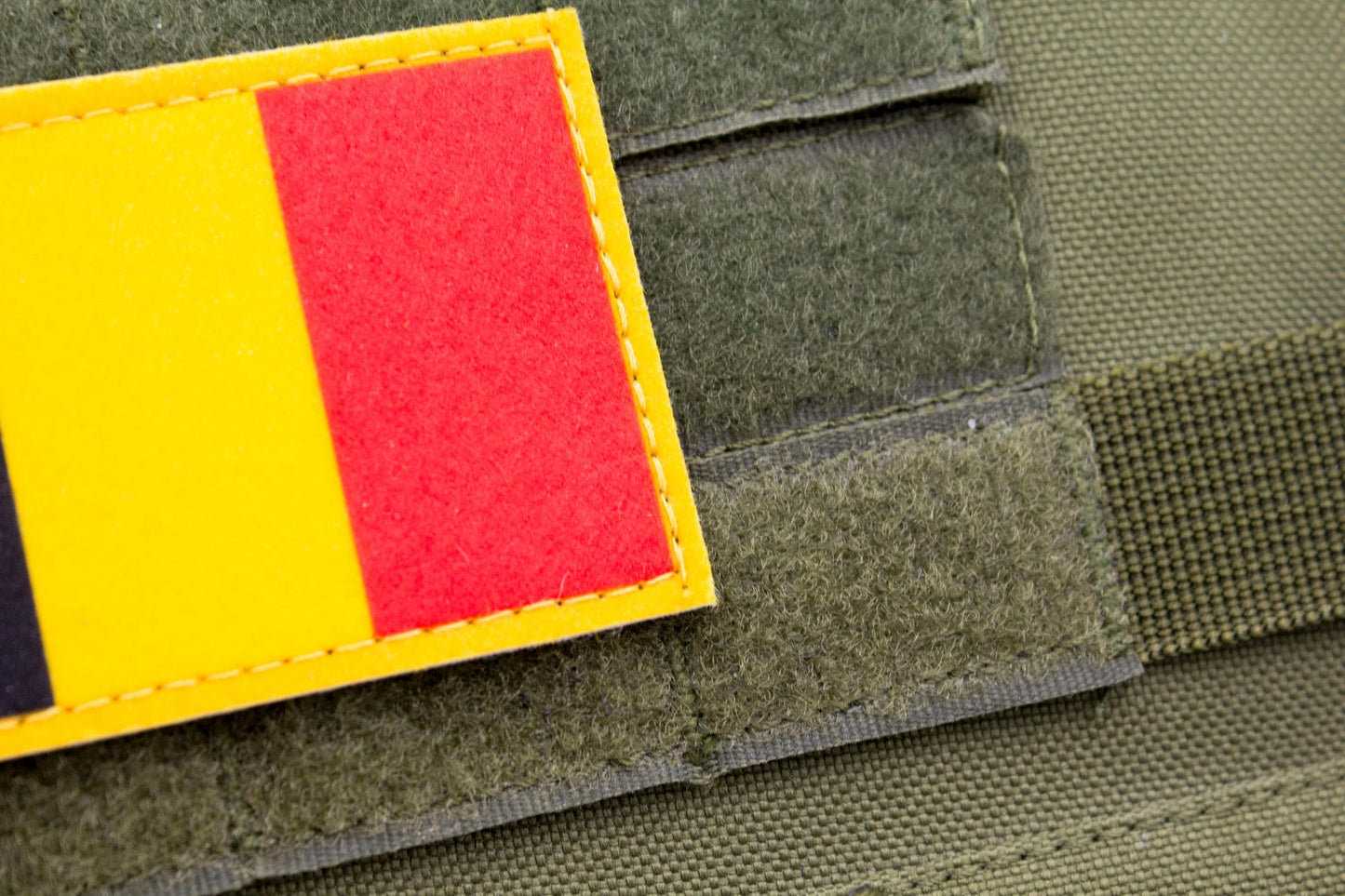 Belgium flag hook and loop patch Vlag van België