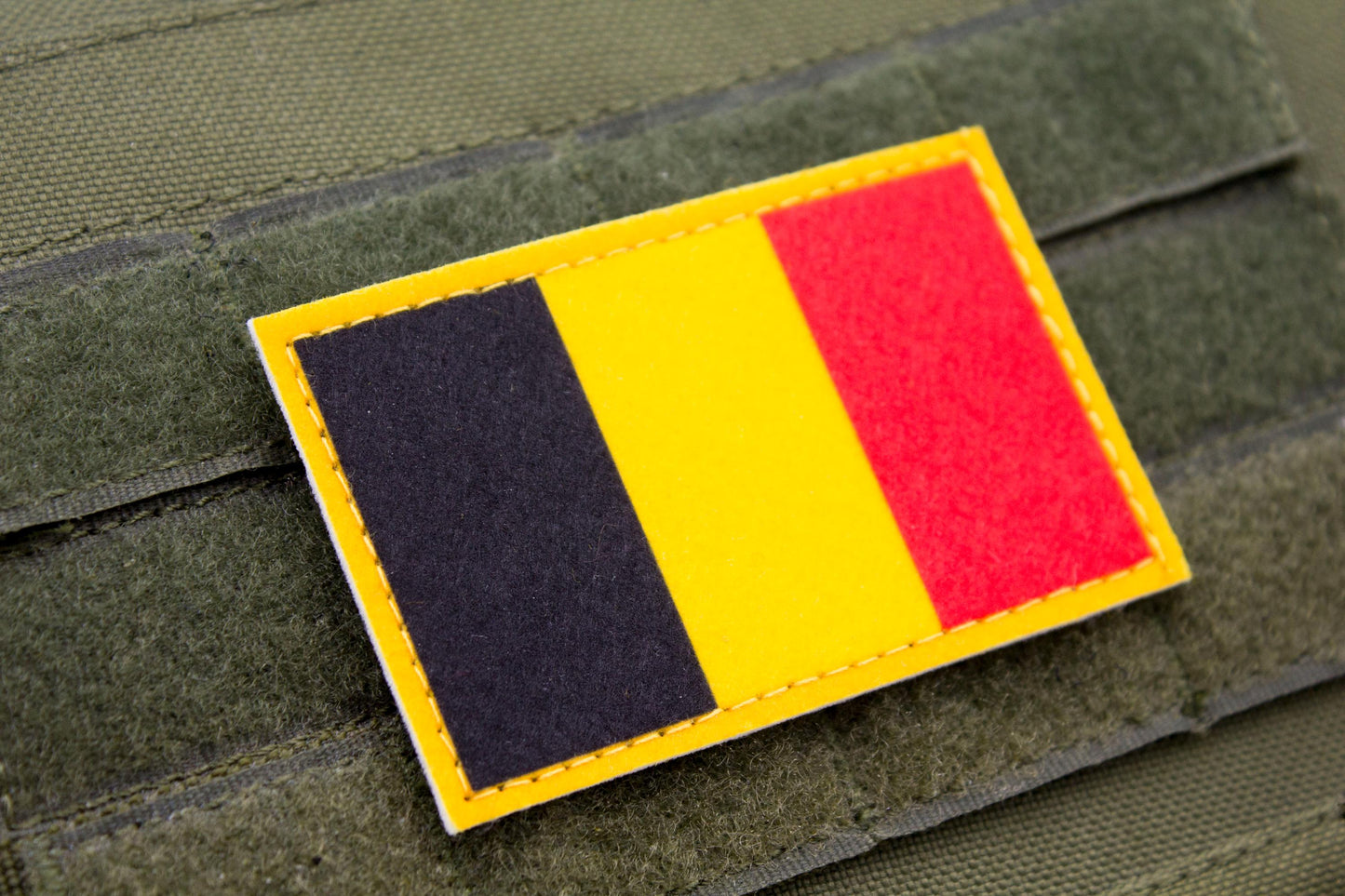 Belgium flag hook and loop patch Vlag van België