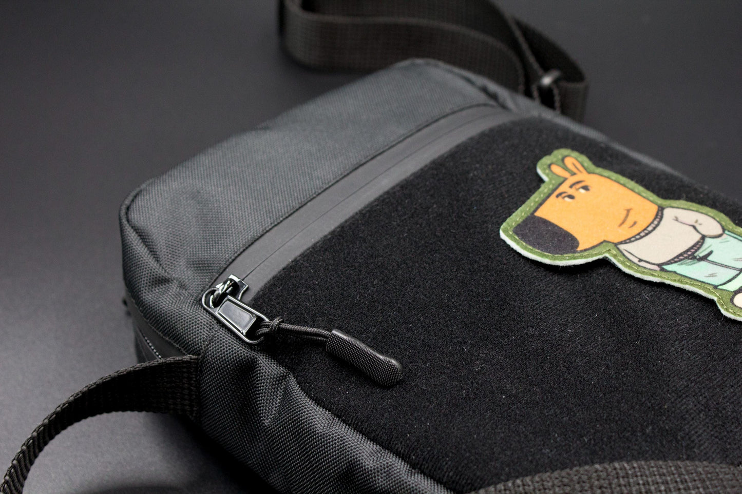 Сrossbody bag for hook and loop patches
