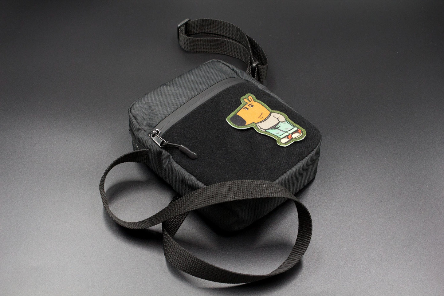 Сrossbody bag for hook and loop patches
