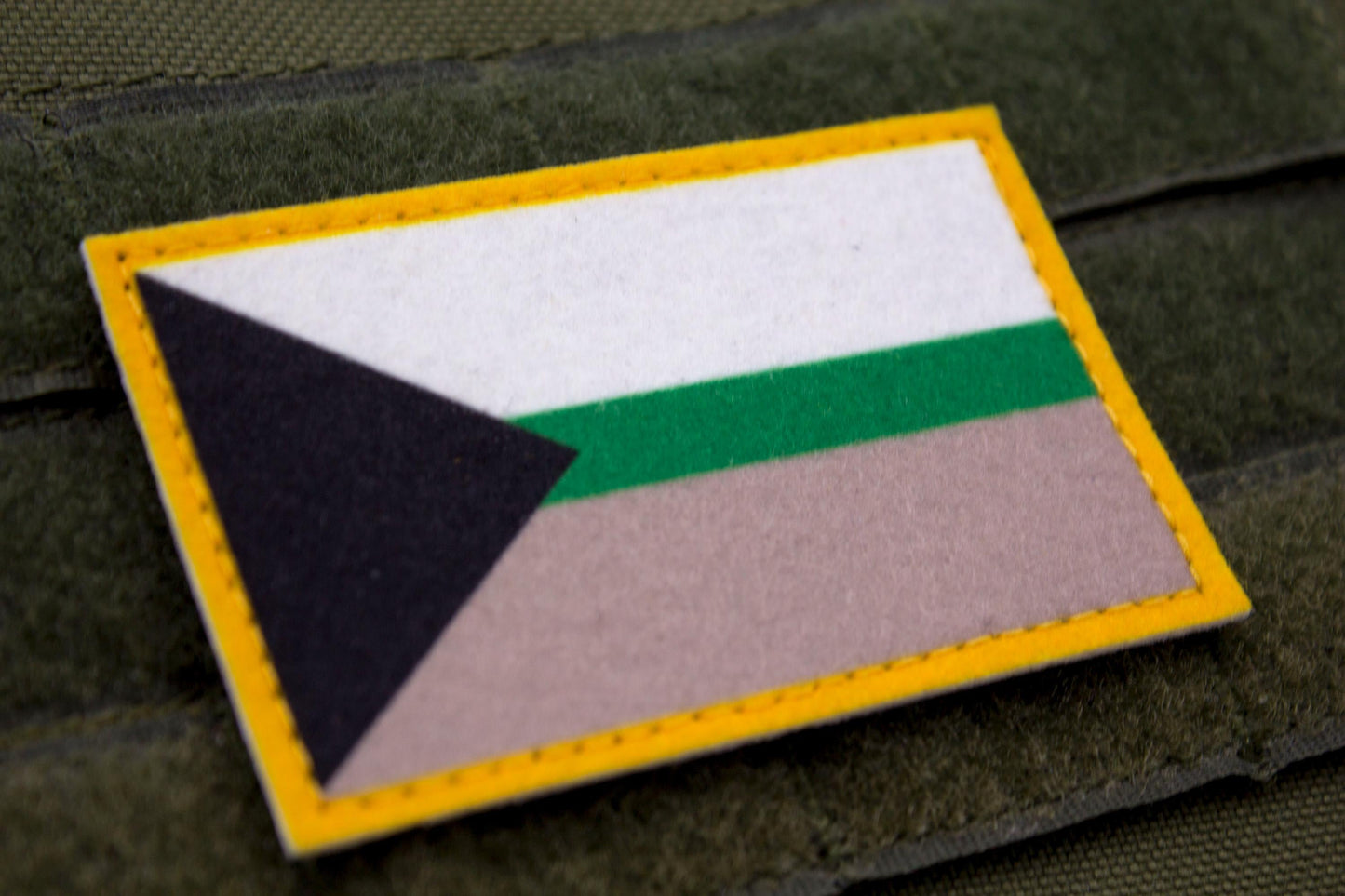 LGBTQ Demiromantic flag hook and loop patch