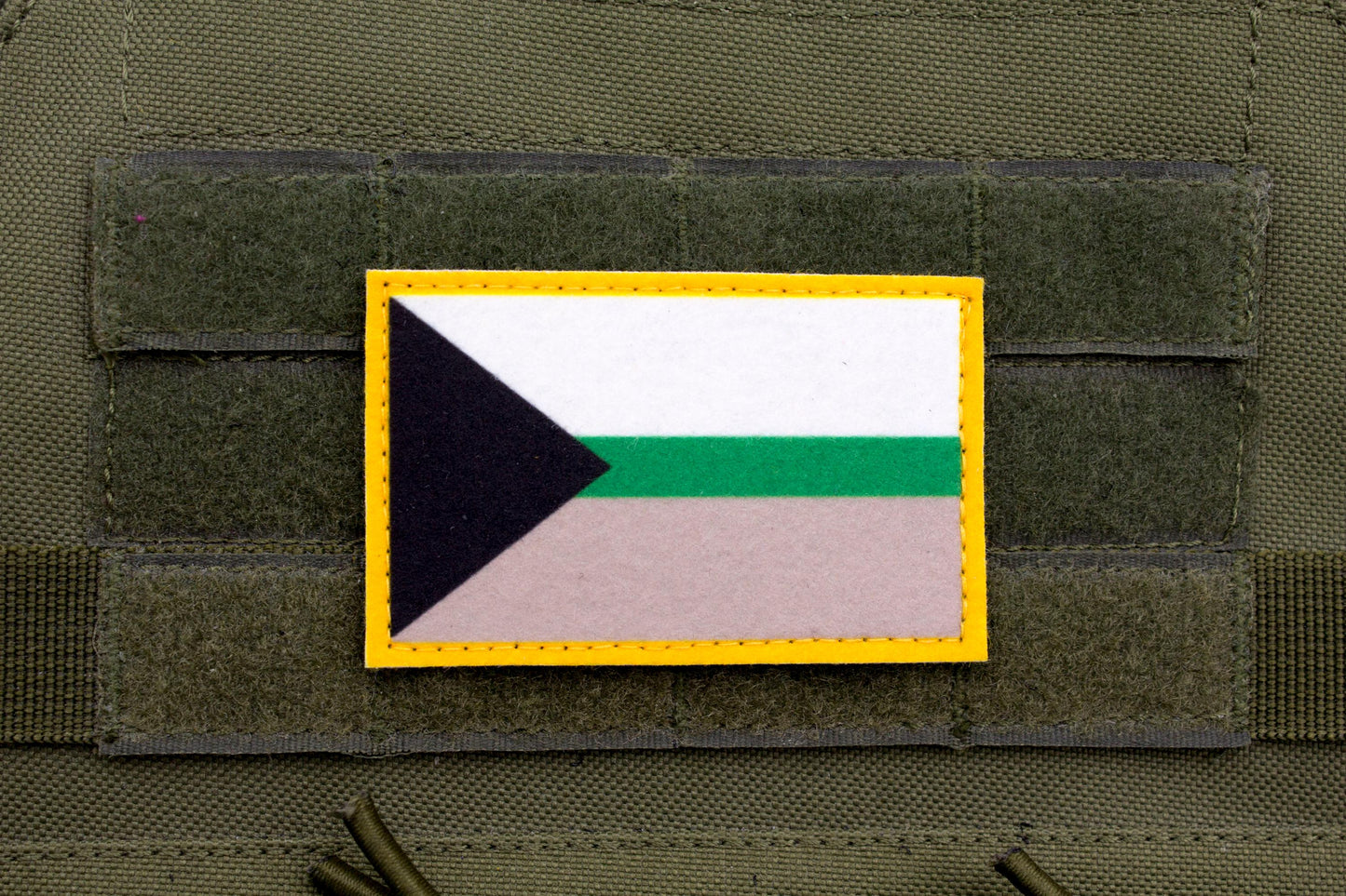 LGBTQ Demiromantic flag hook and loop patch