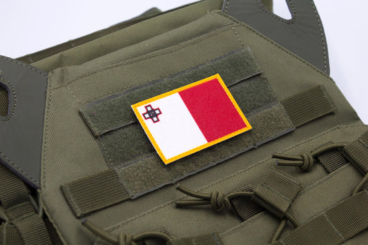 Malta flag hook and loop patch Bandiera ta' Malta