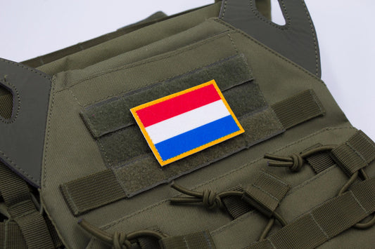 Luxembourg flag hook and loop patch Lëtzebuerger Fändel