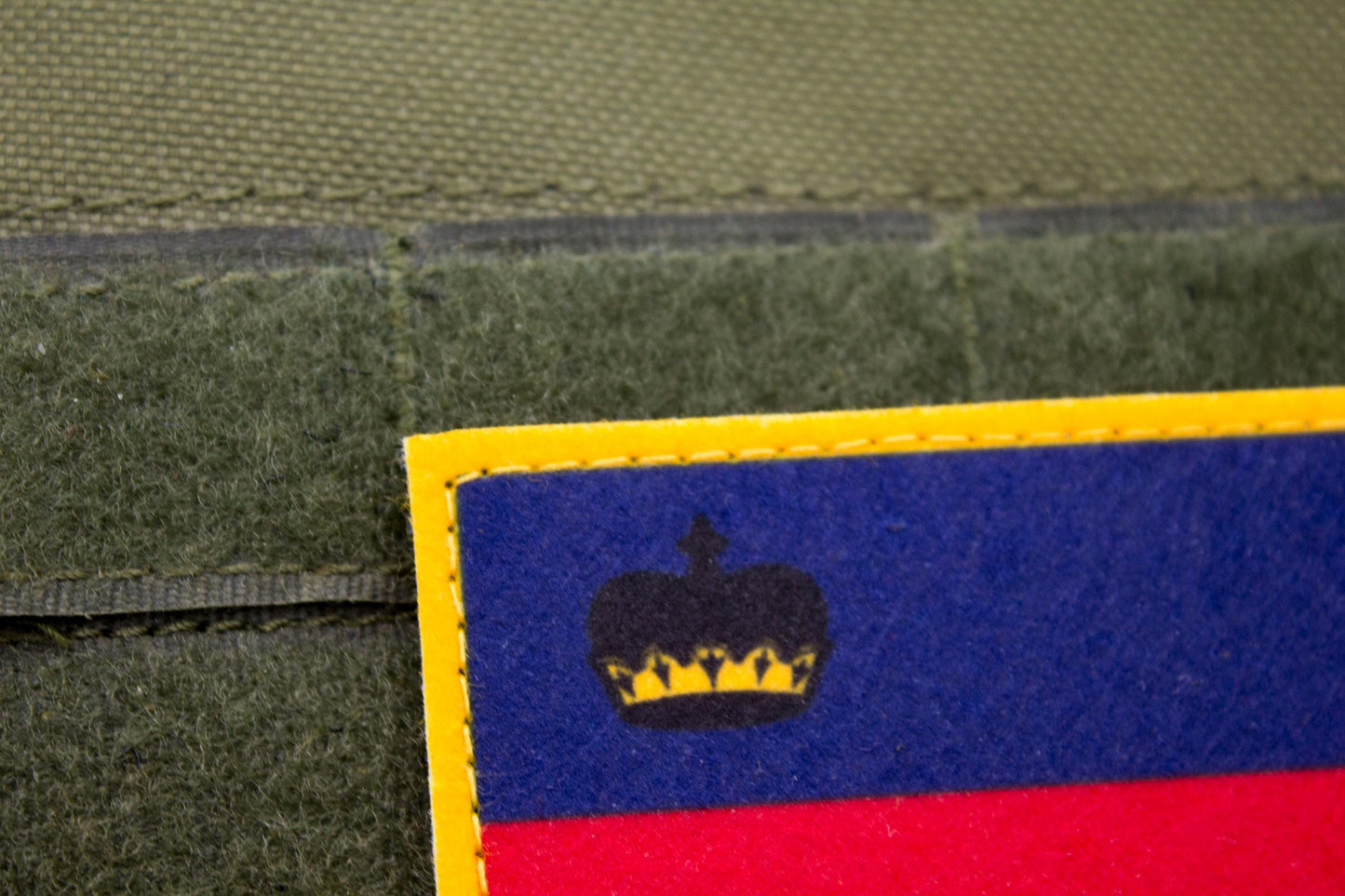 Liechtenstein flag hook and loop patch Liechtensteiner Flagge