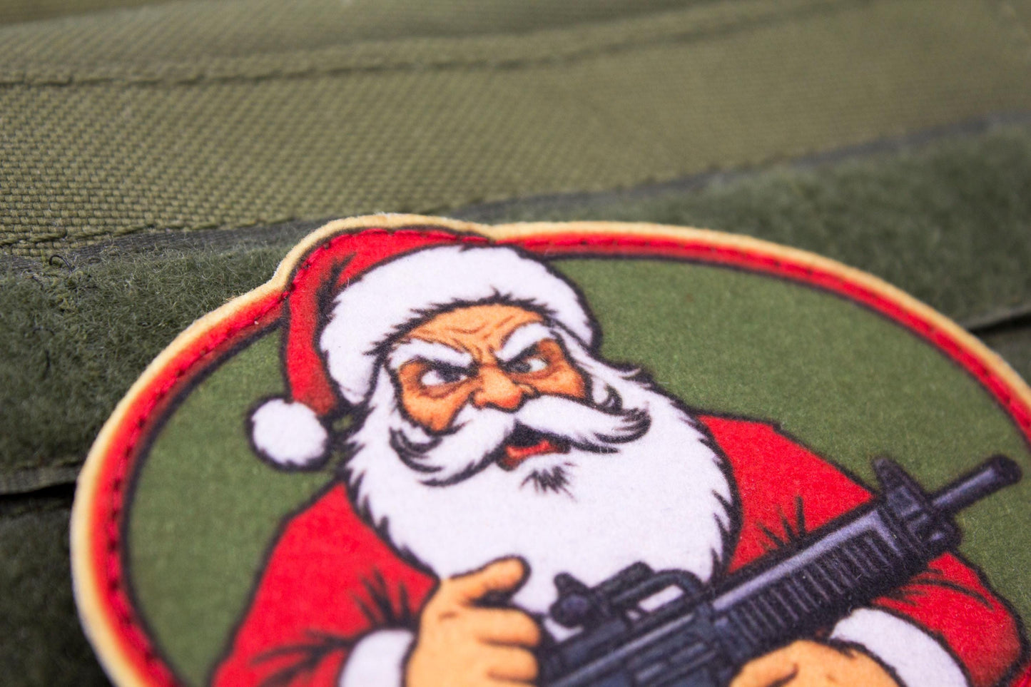 Santa Claus hook and loop morale patch