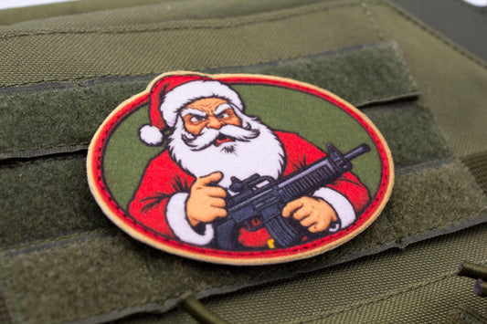 Santa Claus hook and loop morale patch