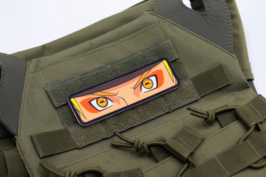 Naruto eyes anime hook and loop patch