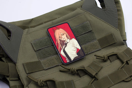 Power Chainsaw Man hook and loop anime patch