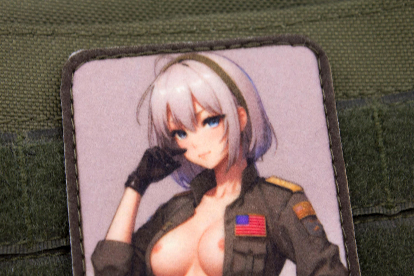 Sexy girl military hook and loop anime patch