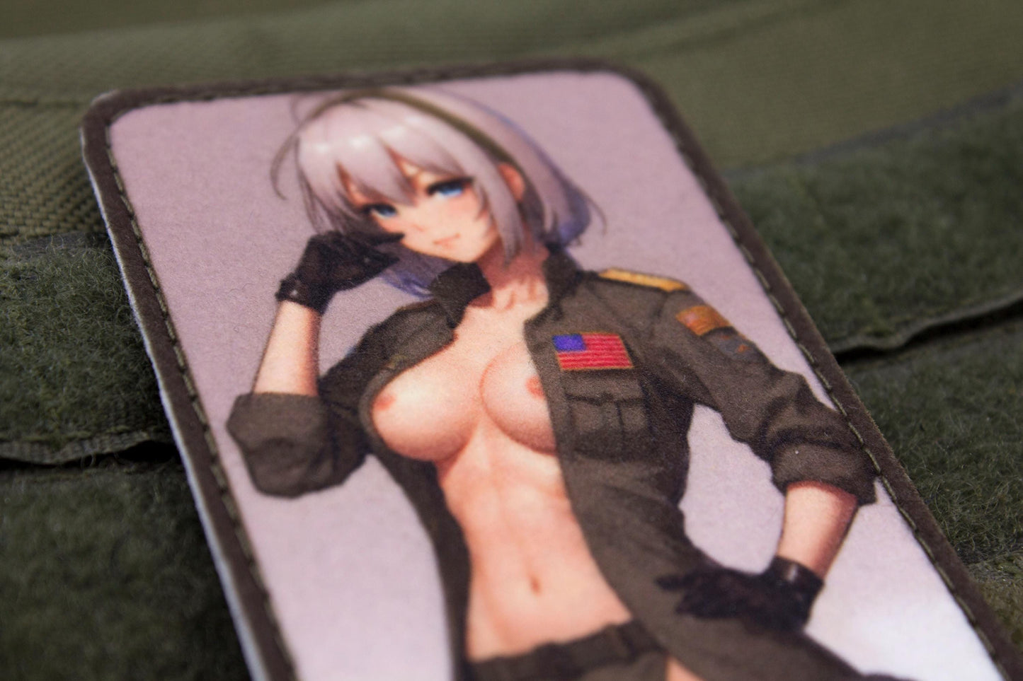 Sexy girl military hook and loop anime patch