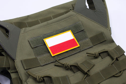 Poland flag hook and loop patch Flaga Polski