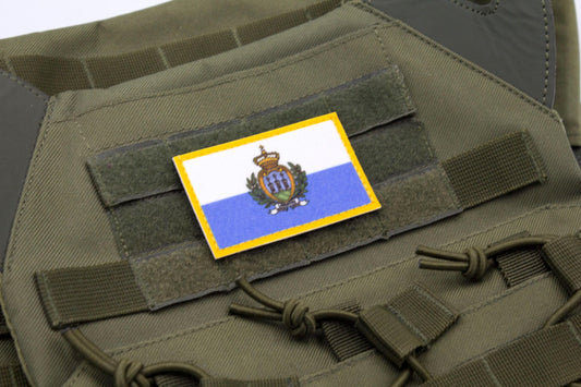 San Marino flag hook and loop patch Bandiera di San Marino