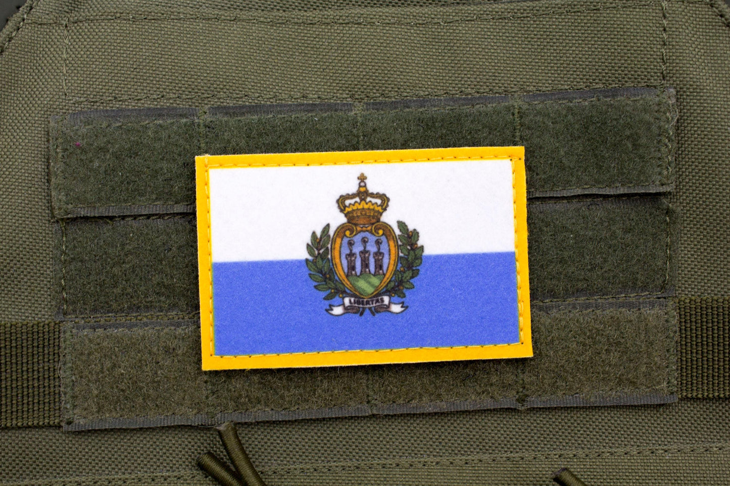 San Marino flag hook and loop patch Bandiera di San Marino