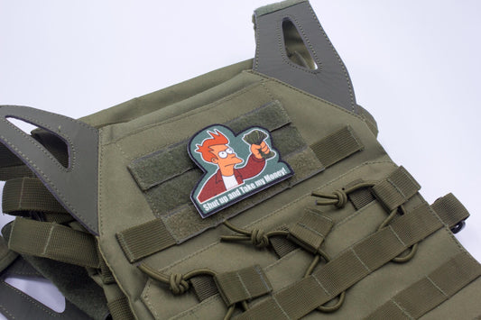Shut up and take my money Futurama Cosplay hook and loop morale patch