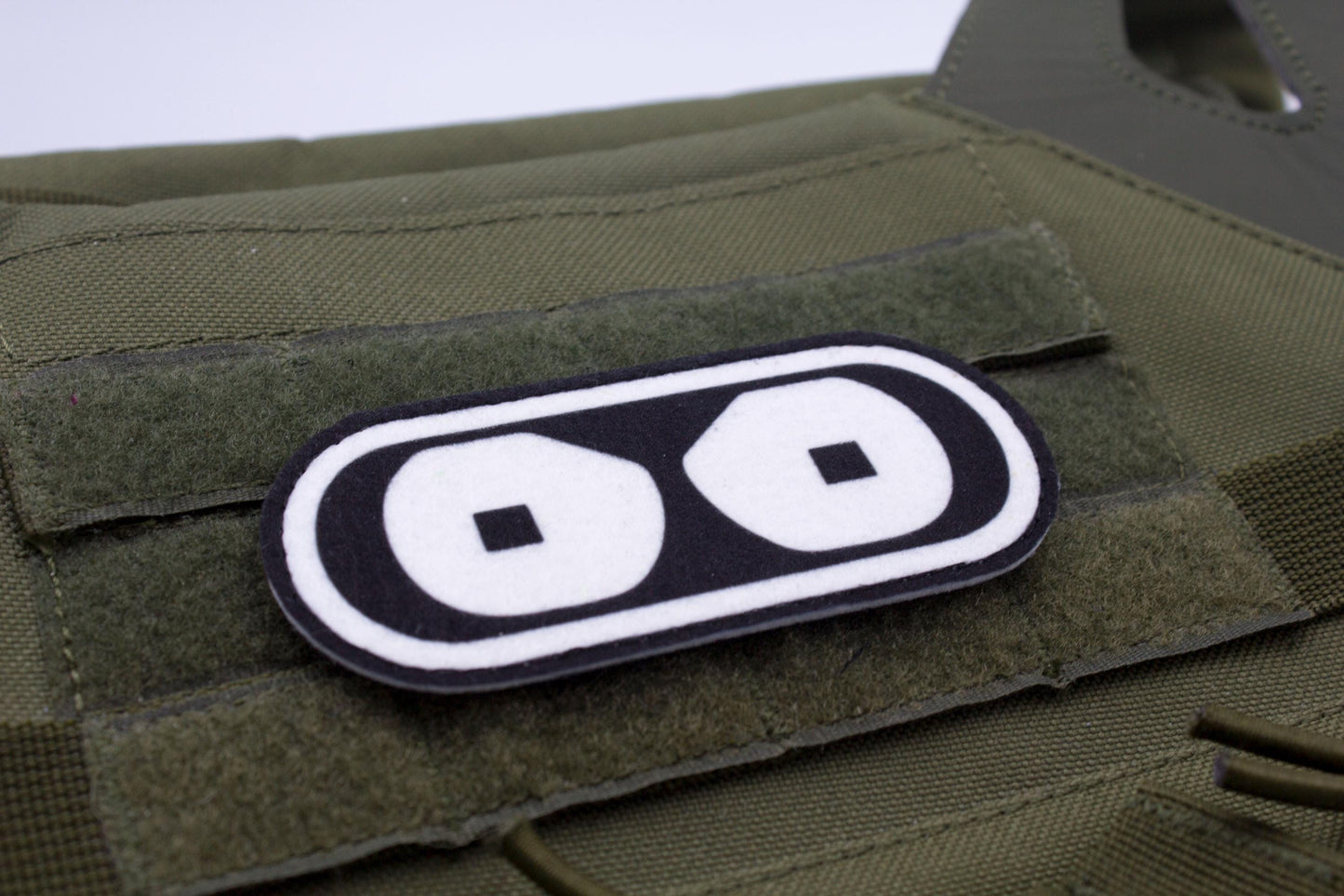 Futurama Bender eyes Cosplay hook and loop morale patch