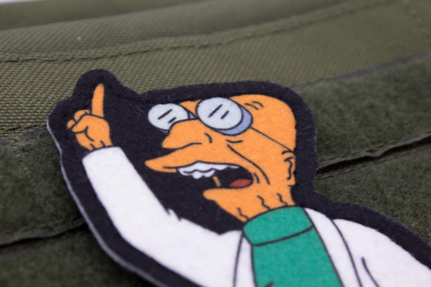 Farnsworth Futurama Cosplay hook and loop morale patch