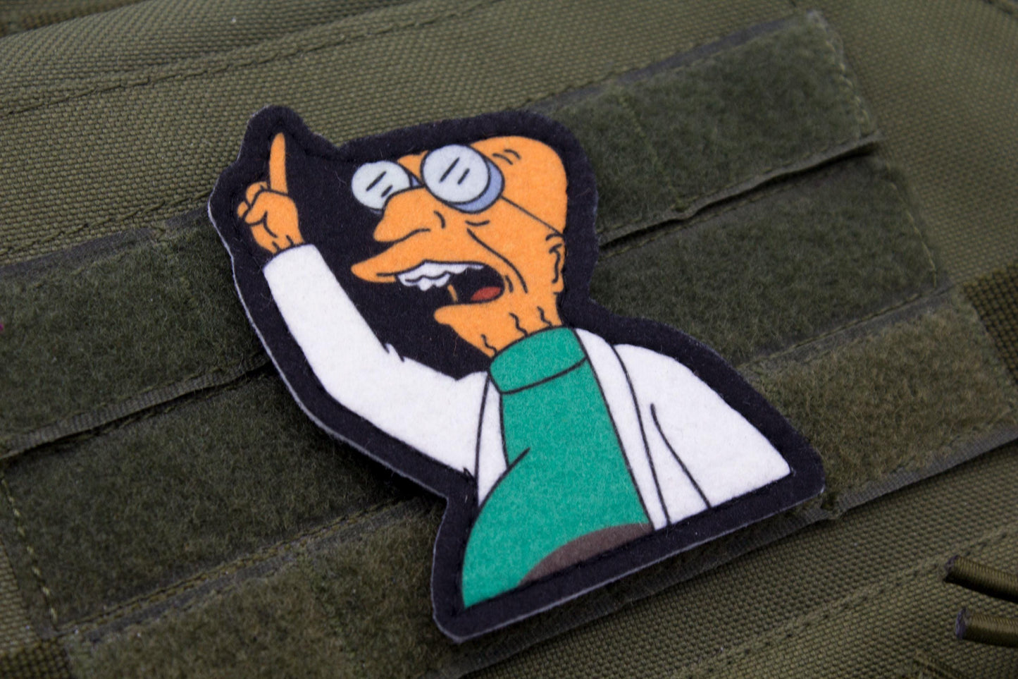 Farnsworth Futurama Cosplay hook and loop morale patch