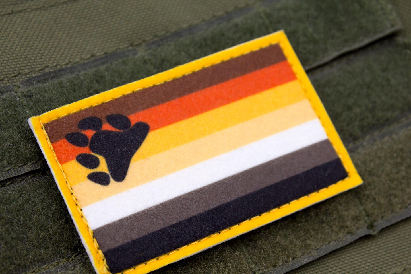Bear LGBTQ flag hook and loop patch
