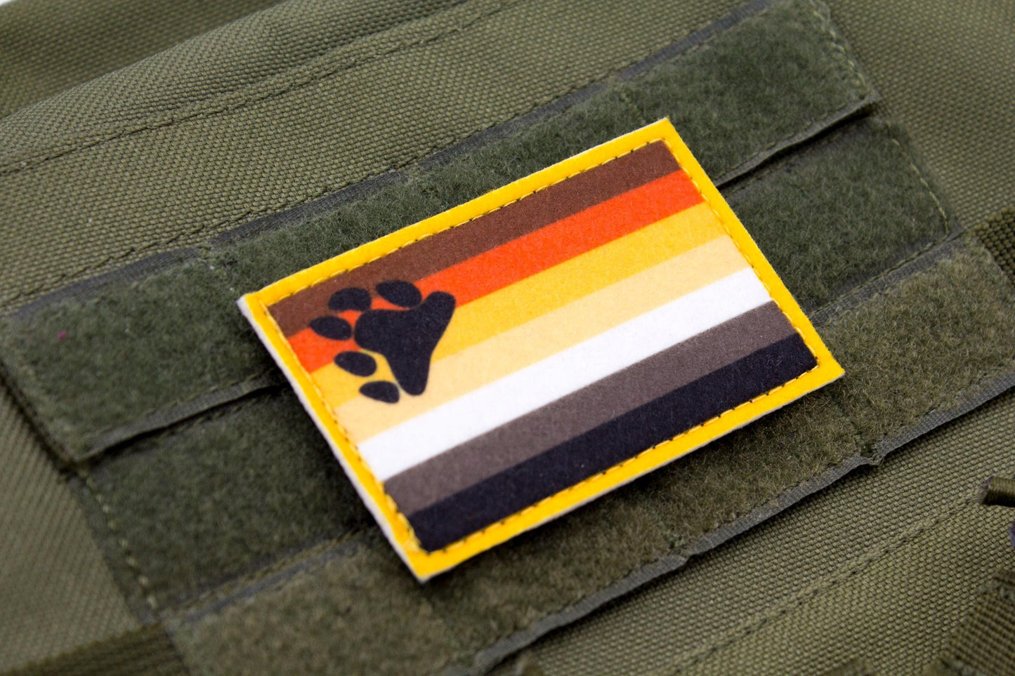 Bear LGBTQ flag hook and loop patch