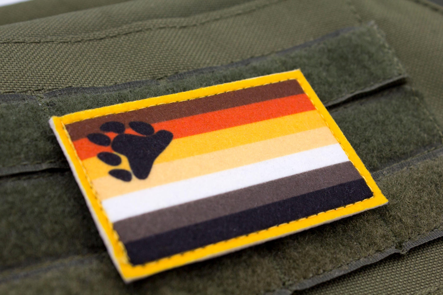 Bear LGBTQ flag hook and loop patch
