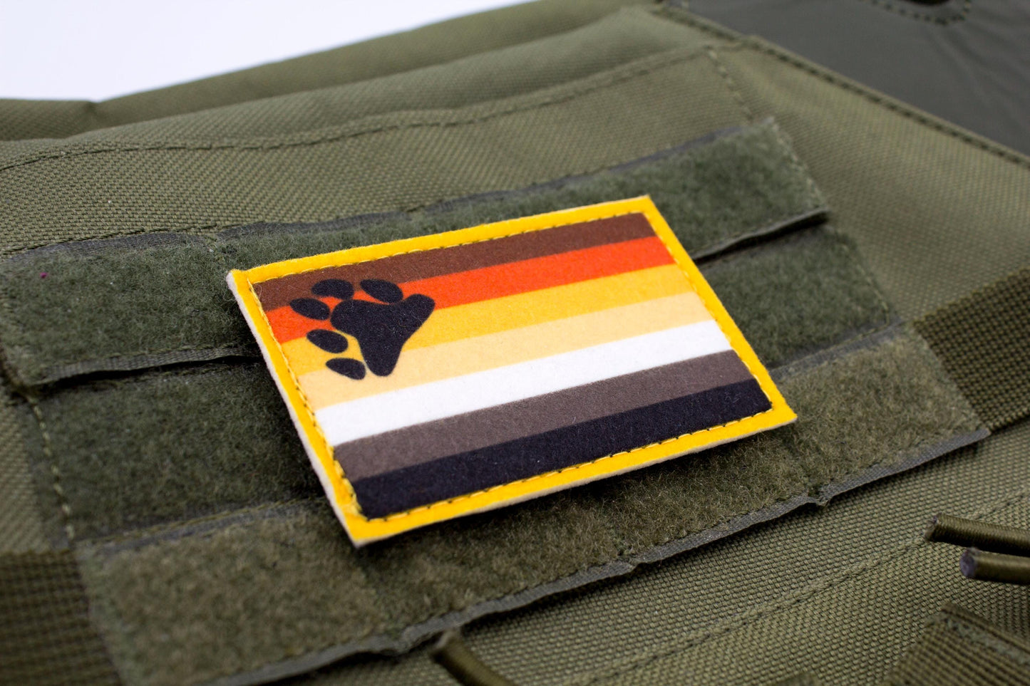 Bear LGBTQ flag hook and loop patch