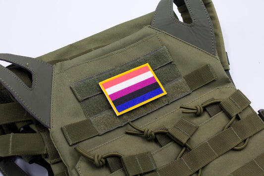Gender fluidity LGBTQ flag hook and loop patch