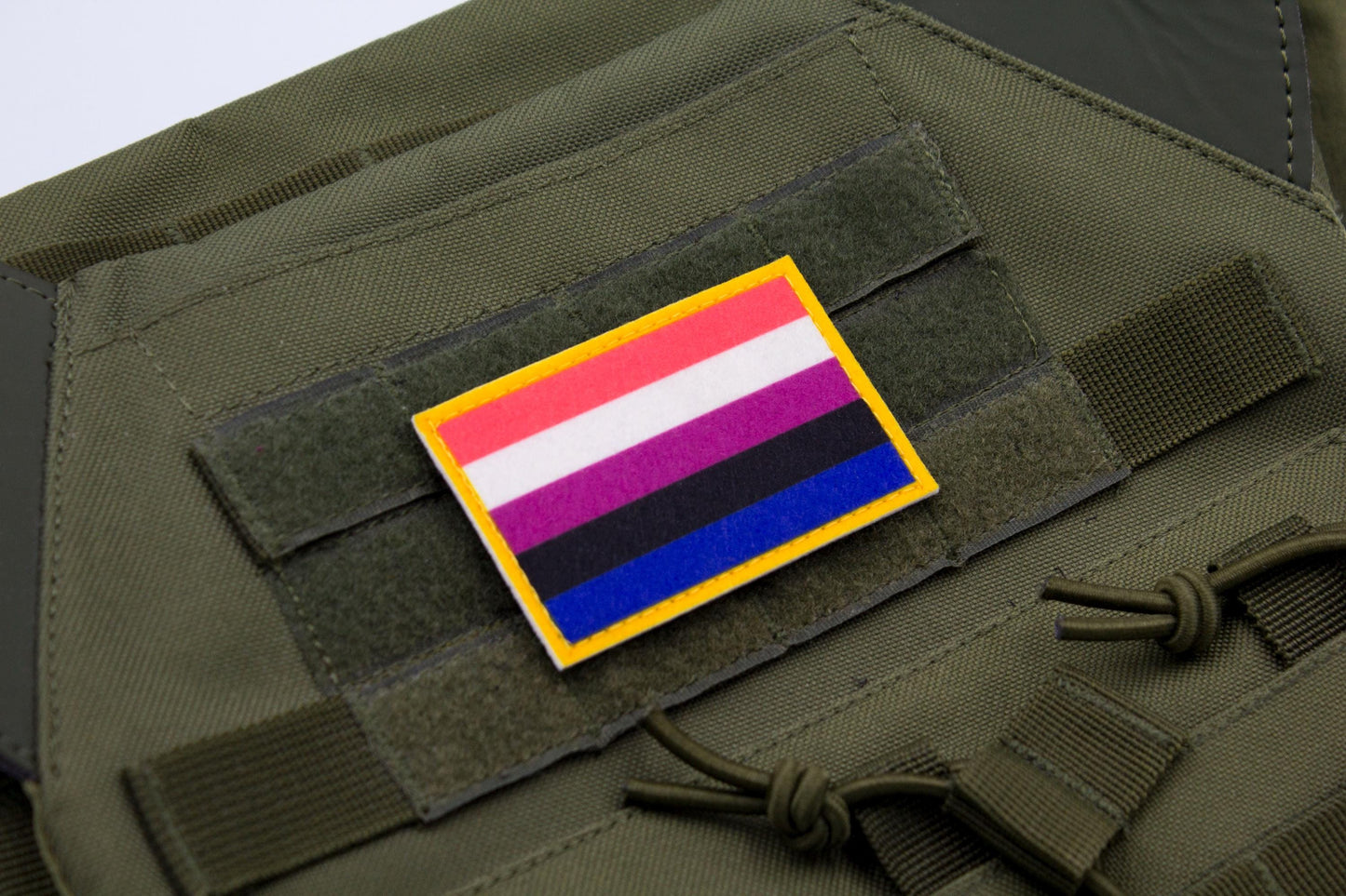 Gender fluidity LGBTQ flag hook and loop patch