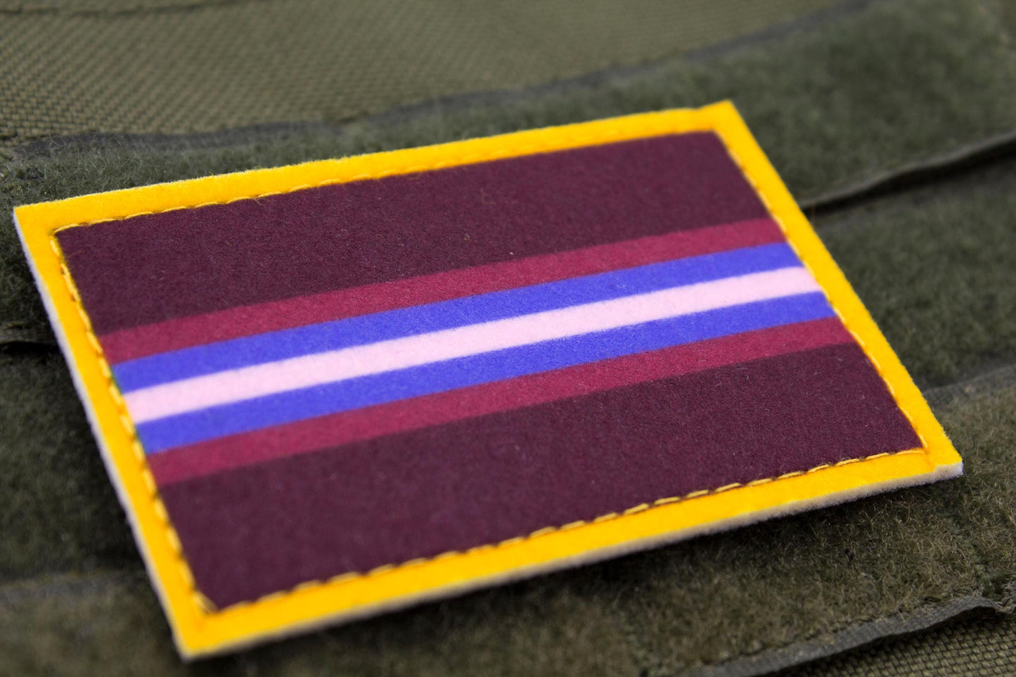 Gender non-conforming LGBTQ flag hook and loop patch