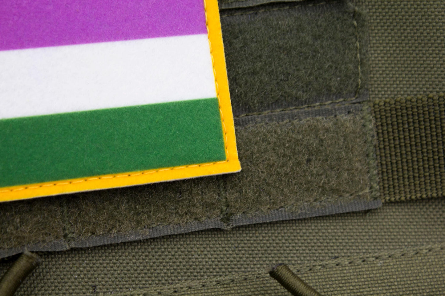 Genderqueer LGBTQ flag hook and loop patch