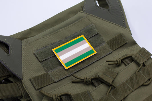 Gray aromanticism LGBTQ flag hook and loop patch