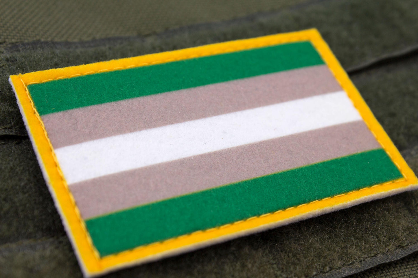 Gray aromanticism LGBTQ flag hook and loop patch