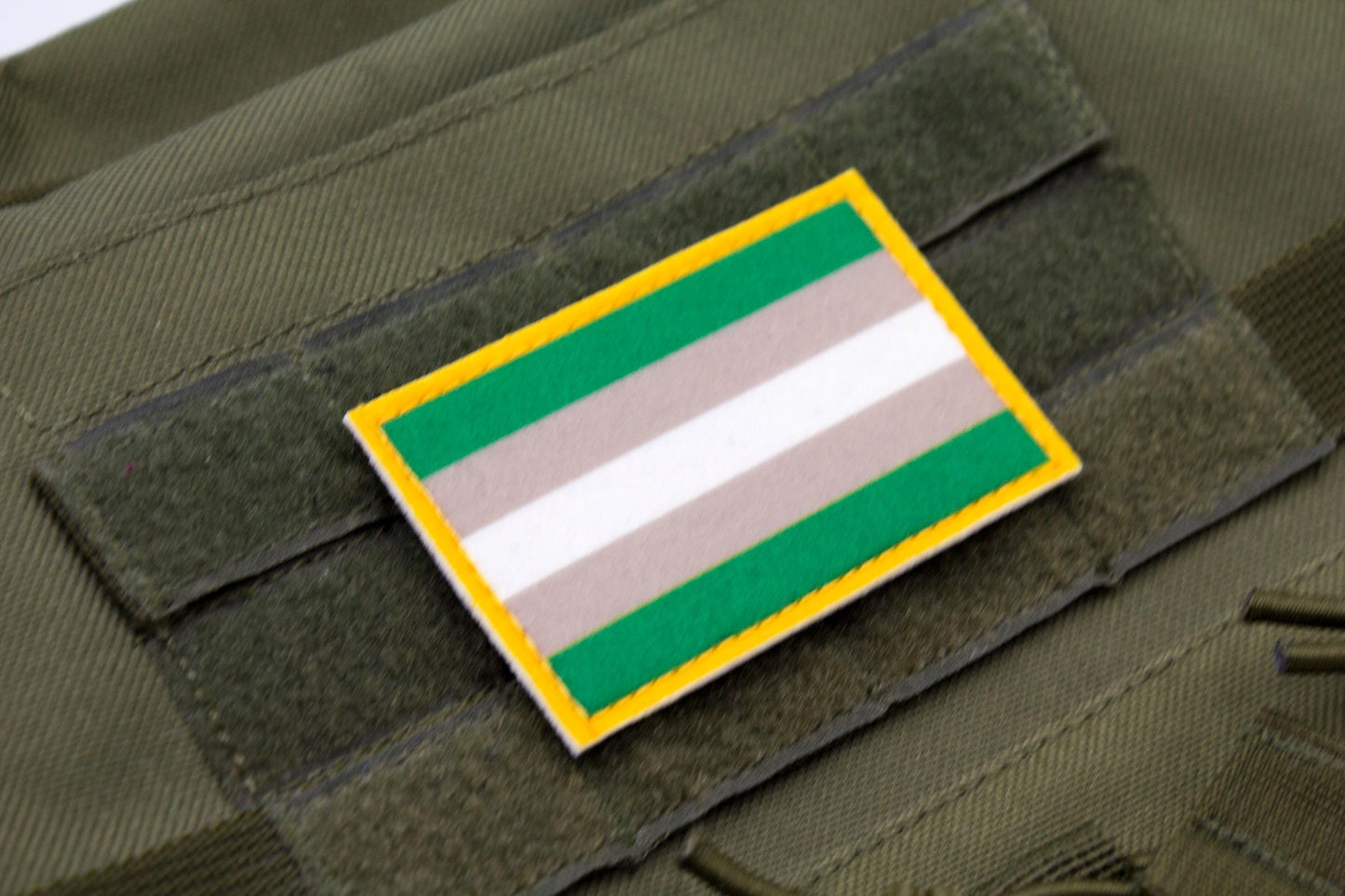 Gray aromanticism LGBTQ flag hook and loop patch