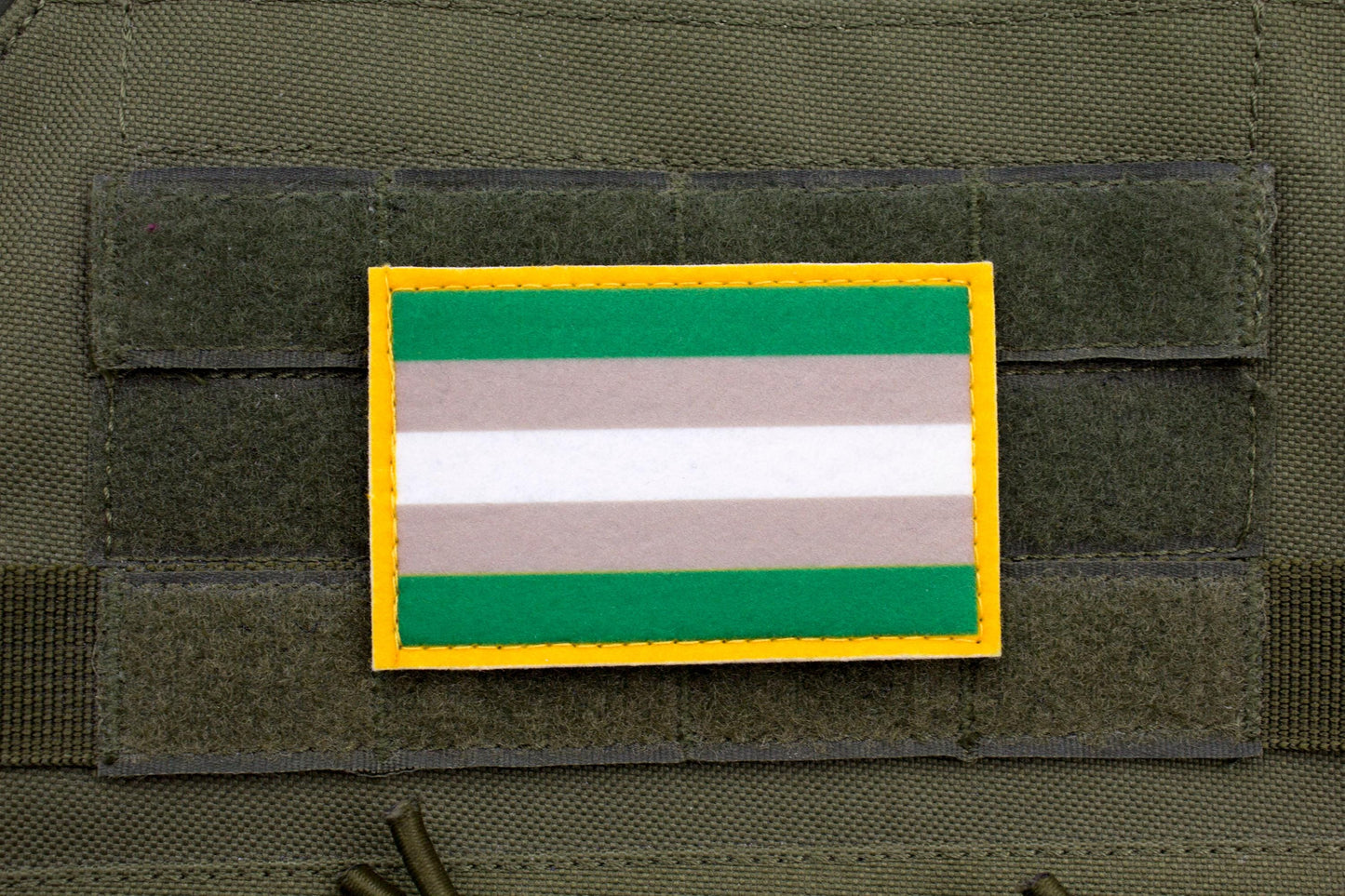 Gray aromanticism LGBTQ flag hook and loop patch