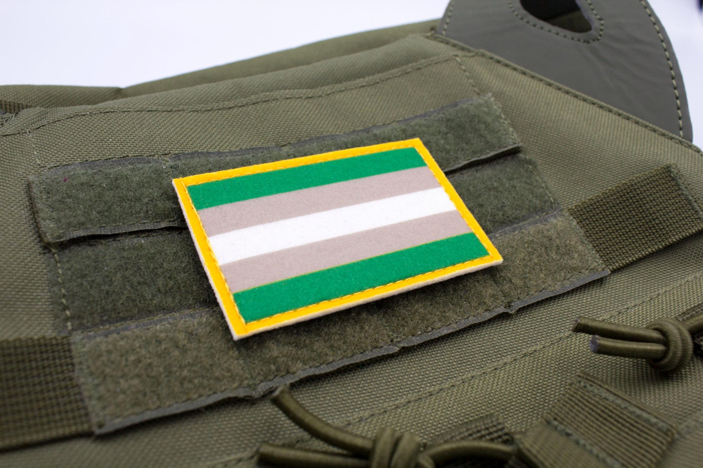 Gray aromanticism LGBTQ flag hook and loop patch