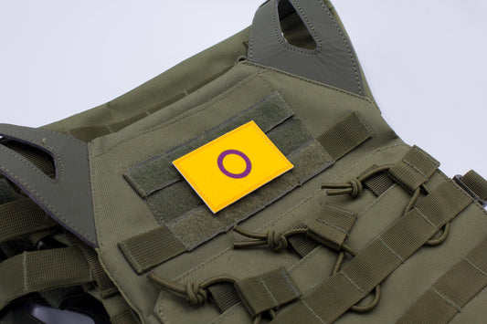 Intersex LGBTQ flag hook and loop patch