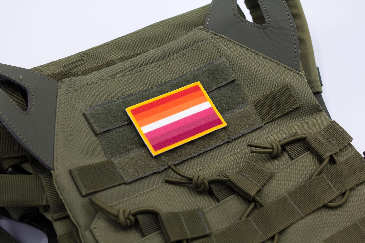 Lesbian LGBTQ flag hook and loop patch