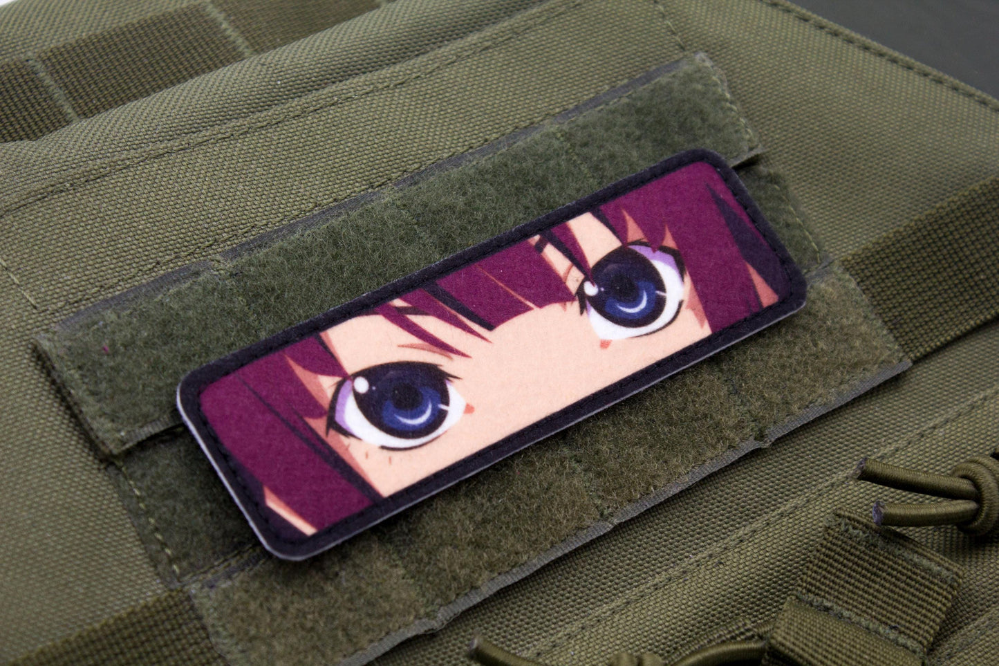 Hitagi Senjougahara eyes Monogatari anime hook and loop patch