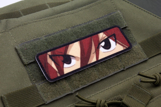 Erza Scarlet eyes Fairy Tail anime hook and loop patch