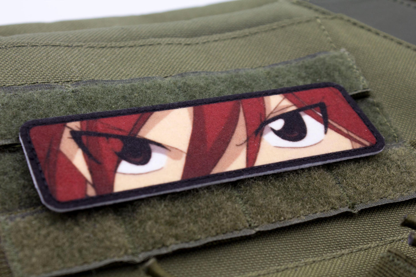 Erza Scarlet eyes Fairy Tail anime hook and loop patch