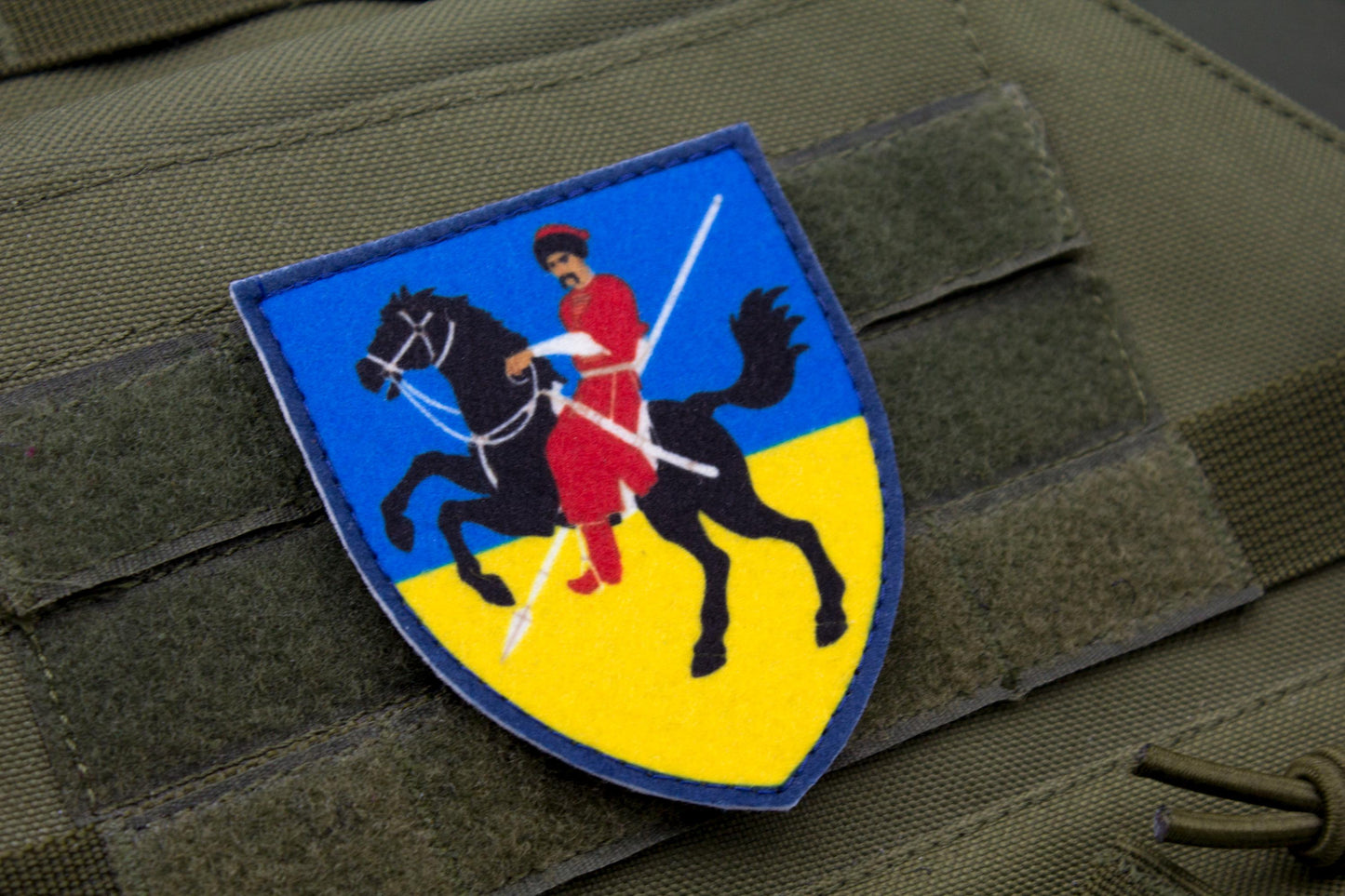 110th Mechanized Brigade Ukrainian hook and loop patch BLUE and YELLOW