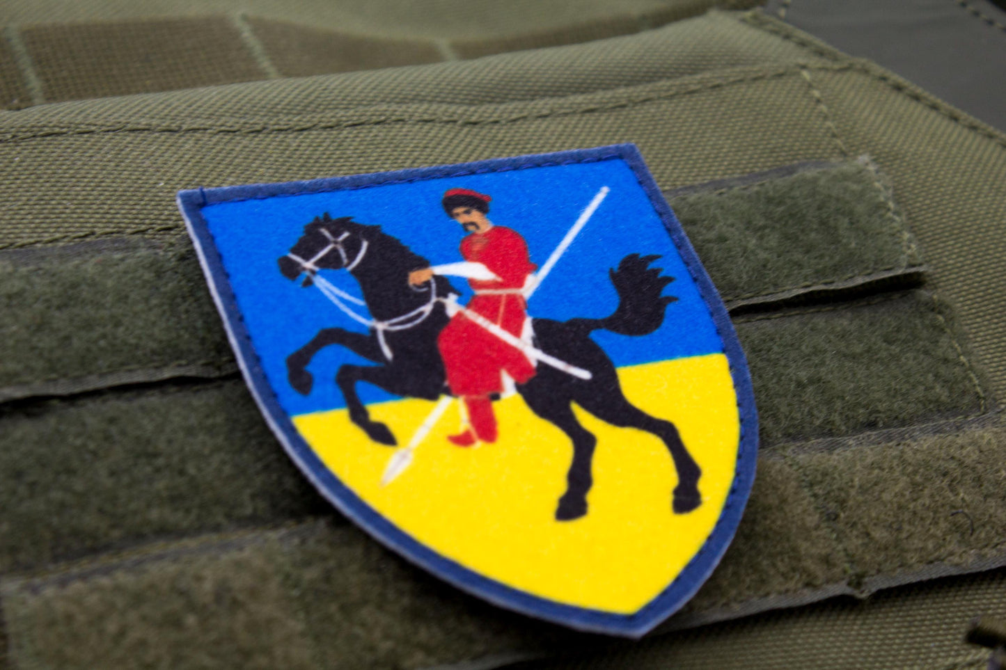 110th Mechanized Brigade Ukrainian hook and loop patch BLUE and YELLOW