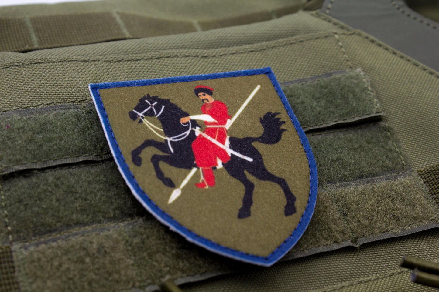 110th Mechanized Brigade Ukrainian hook and loop patch DARK GREEN